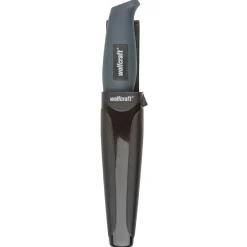 Wolfcraft Outdoormesser mit glatter Klinge und Köcher