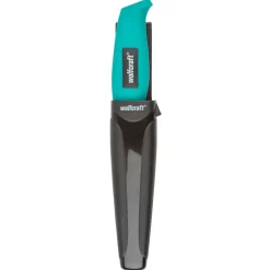 Wolfcraft Outdoormesser mit gezahnter Klinge und Köcher