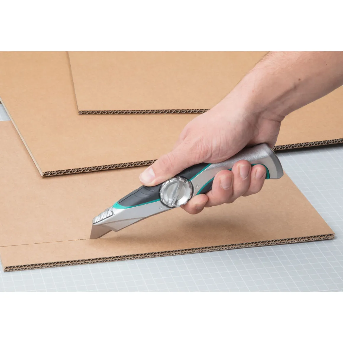 Wolfcraft Profi-Trapezklingen-Messer mit Feststehklinge