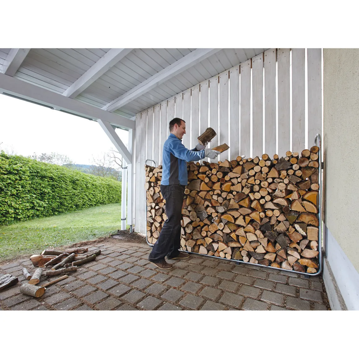 Wolfcraft Stapelhilfe Modular XXL für Brennholz