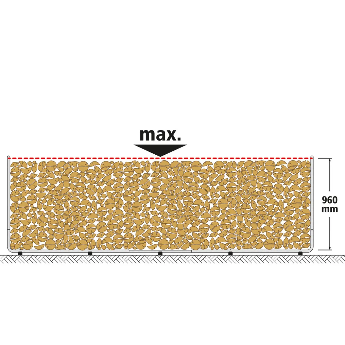 Wolfcraft Stapelhilfe Modular XXL für Brennholz