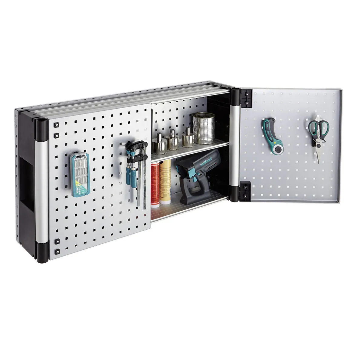 Wolfcraft Lochwandhängeschrank WSS grau