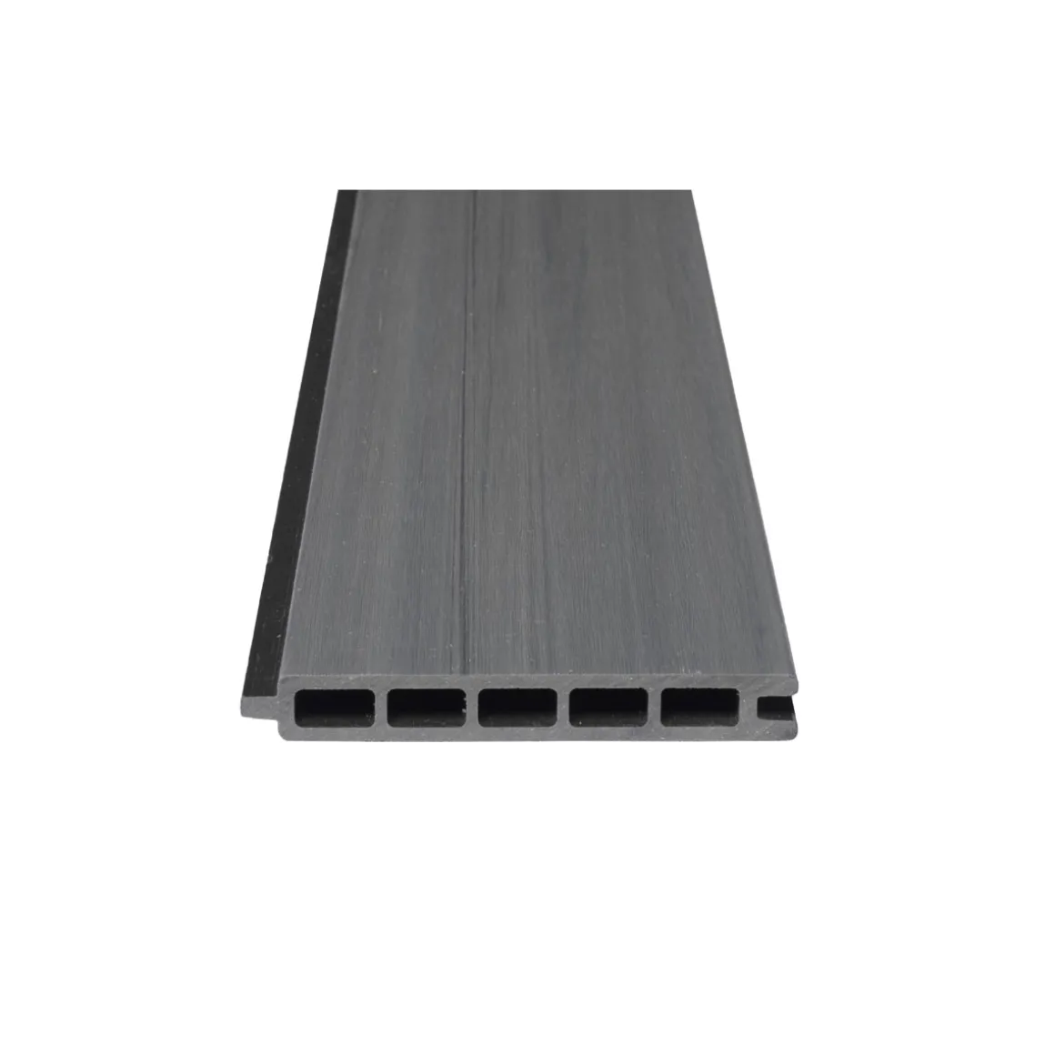 WPC-Steckzaun-Element Cora Line 179 x 14 cm grau
