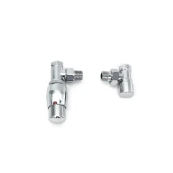 Ximax Heizkörper Zubehör Thermostatset Royal Eck-Ausführung 16 mm Chrom