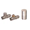 Ximax Heizkörper Zubehör Thermostatset Typ SX Durchgangs-Ausführung 16 mm Edelstahl