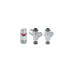 Ximax Heizkörper Zubehör Thermostatset für Mischbetrieb Eck-Ausführung 15 mm Chrom