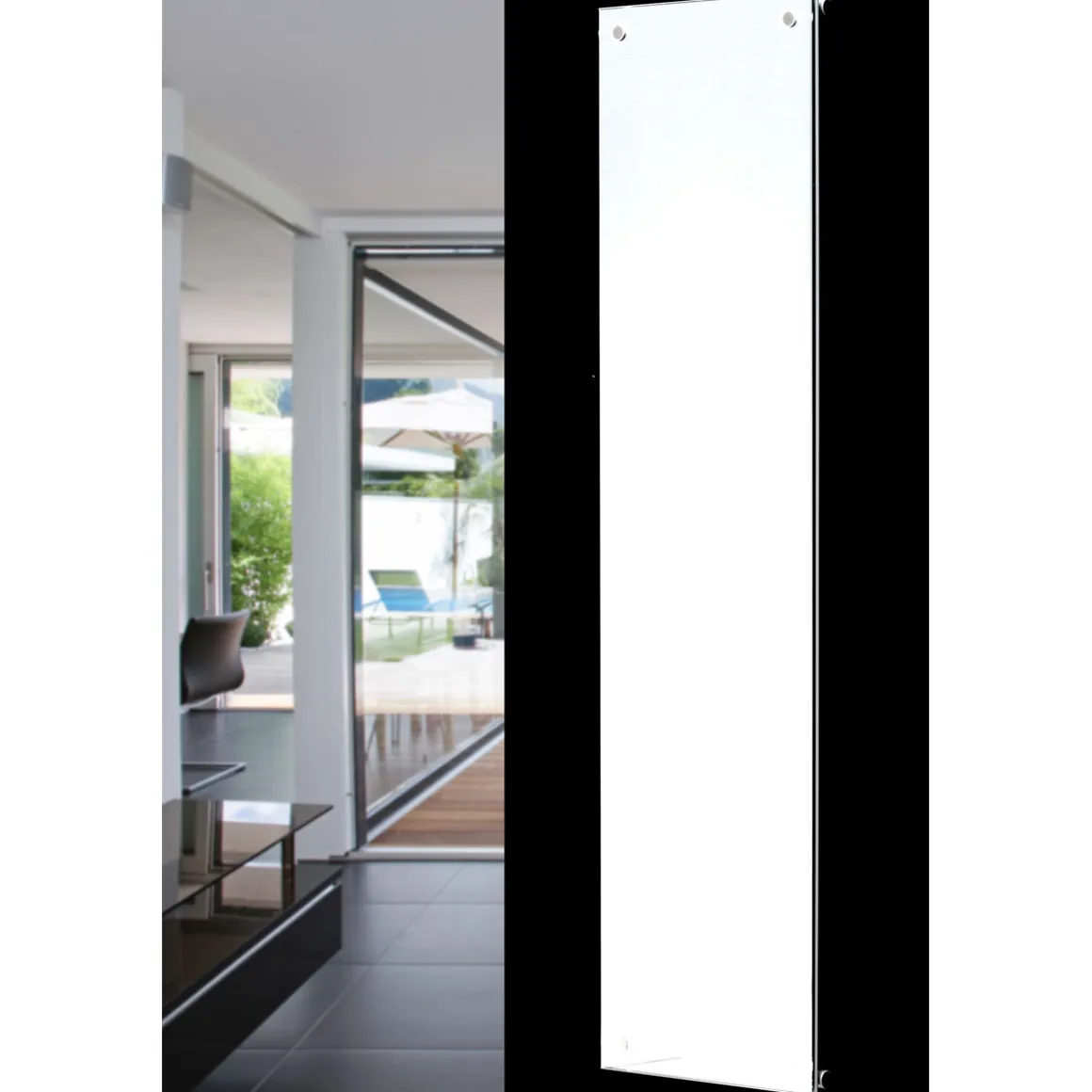 Ximax Raumheizkörper P1/G Duplex 1800 x 595 mm 1345 Watt Mittenanschluss Glas Weiß