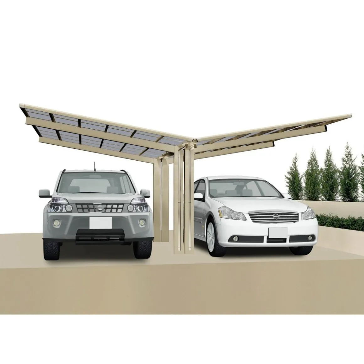 Ximax Carport Alu Linea 110 Y Edelstahl-Look