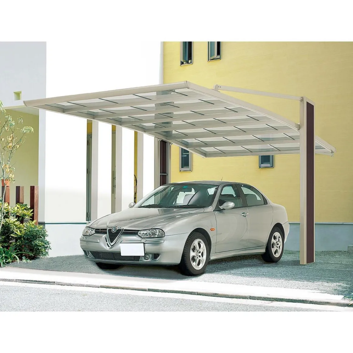Ximax Carport Alu My-Port 60 Typ 2458 Edelstahl-Look SH