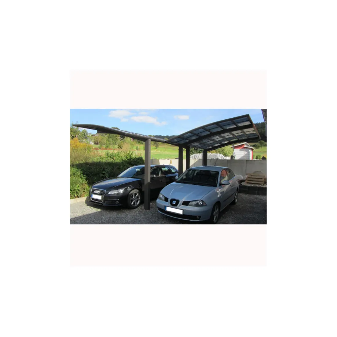 Ximax Carport Alu Portoforte 110 Y-Ausführung Mattbraun