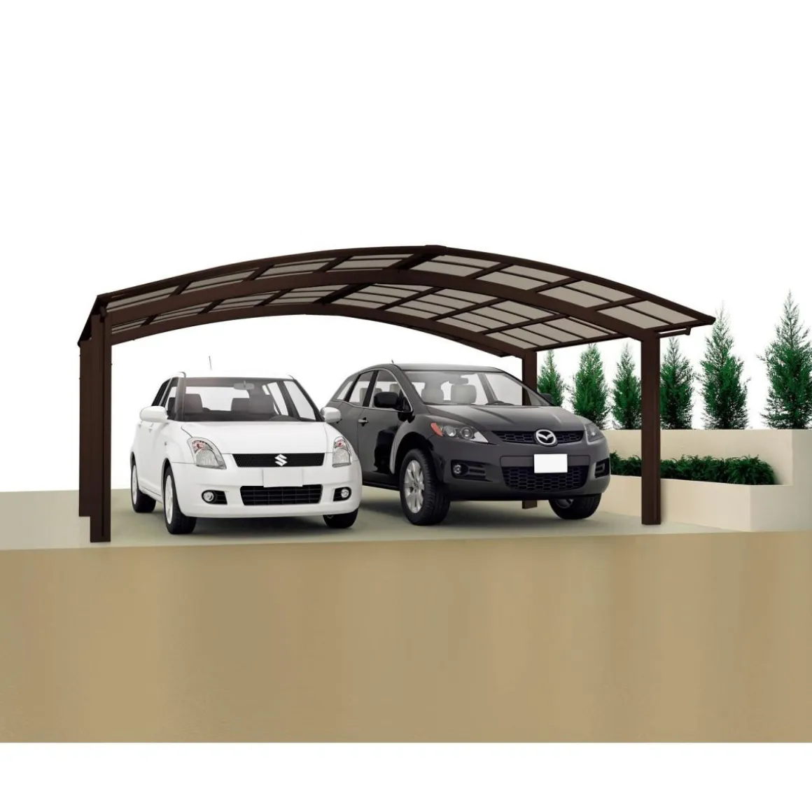 Ximax Carport Alu Portoforte 110 Schwarz M-Ausführung