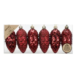 Zapfenset 9cm Morello Cherry Red