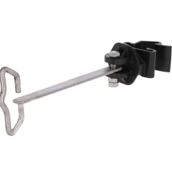 Zaunecklösungs-Set T-Post 15 cm schwarz 8-teilig
