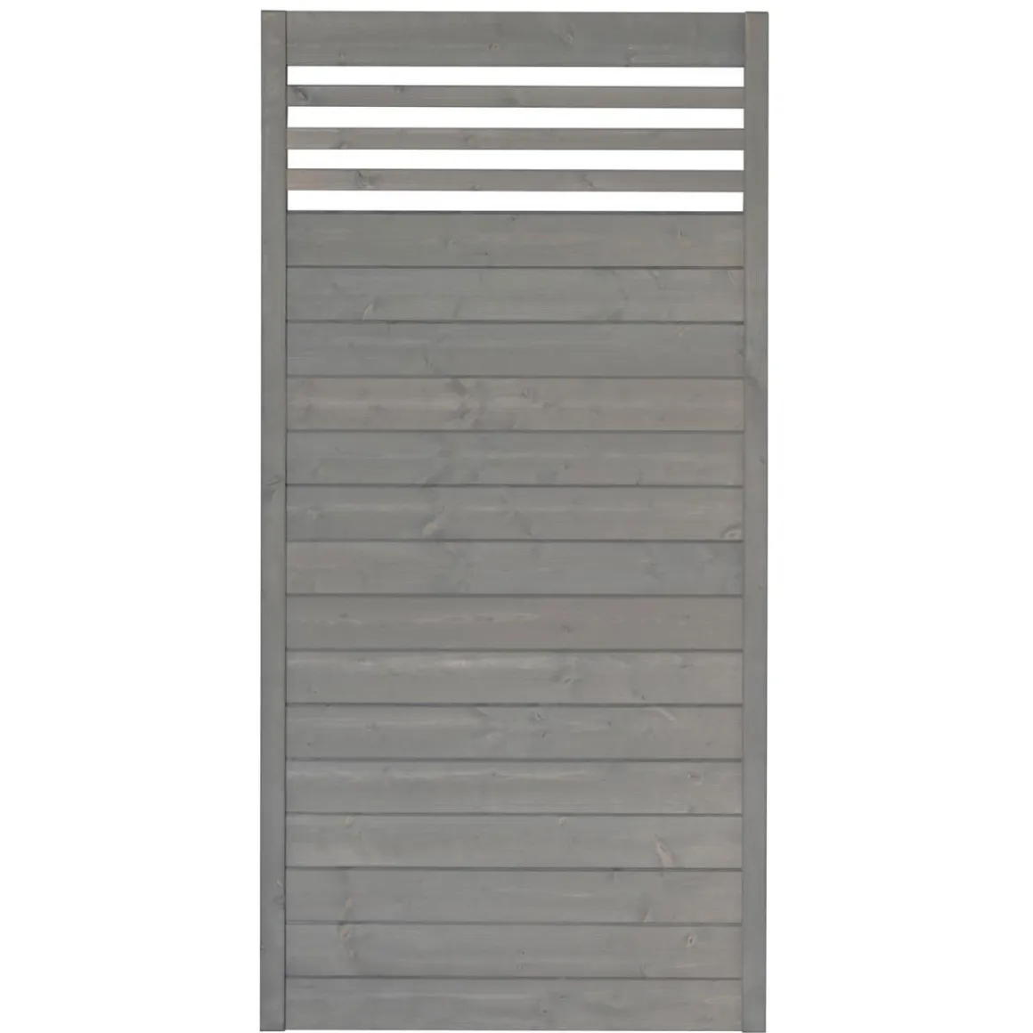 Zaunserie Malmö Grundelement 90 x 180 cm Fichte basaltgrau lasiert