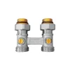 Zweirohr Hahnblock 1/2"x3/4" Durchgang